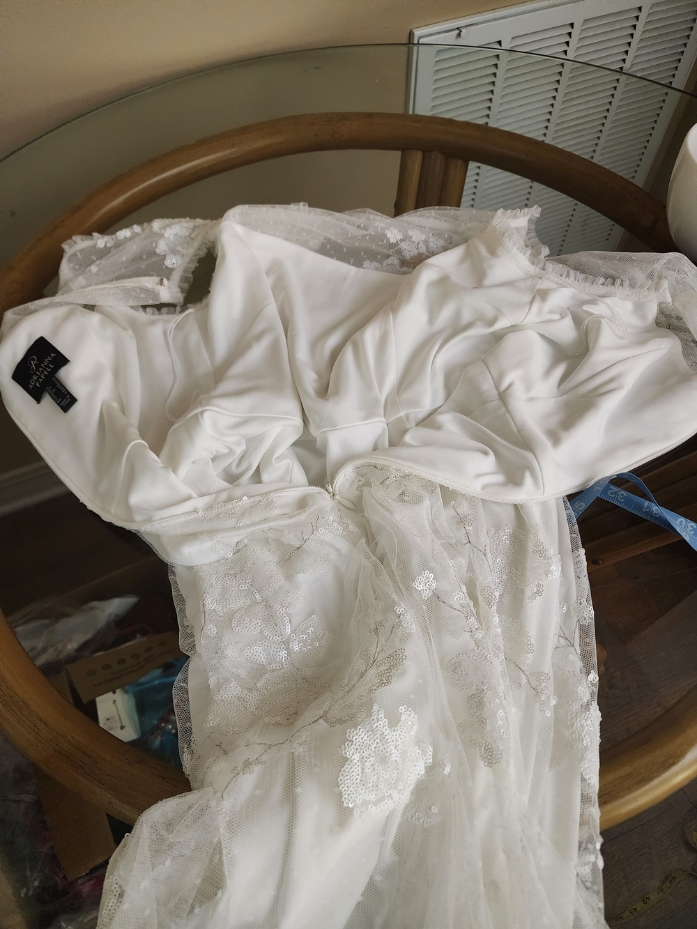 Summer Clearance Adrianna Papell Wedding Dress Size 12 - Picture 11 of 16